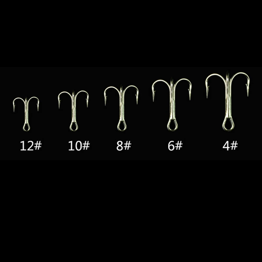 50 шт. 4#, 6#, 8#, 10# углеродистая сталь Якорный крючок морские рыболовные заостренные крючки тройной крючок рыболовные снасти инструменты аксессуары
