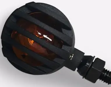 

Full Metal Bullet Chrome Shell 12V Motorcycle Turn Signal Indicator Lights Black Shell