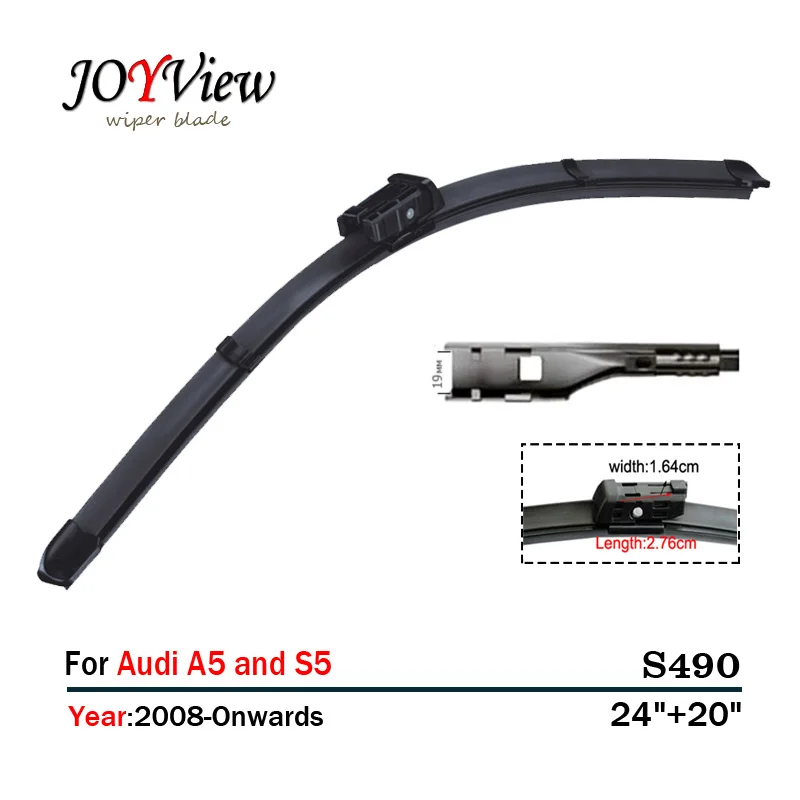 S490 Wipers Size24"+20"Fit For Audi A5 and S5(2008 onwards)Wiper blade rubber replacement