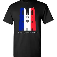 Vintage Paris Francia ciudad Notre Dame Catedral camiseta 2019 diseño de moda verano Cool Tees