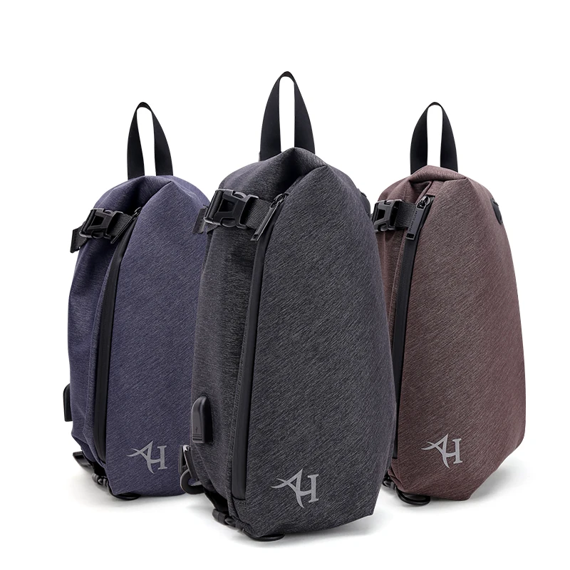 

ARCTIC HUNTER Casual Travel Men's Crossbody Bags USB Charg Male Chest Bag Anti theft Waterproof iPad shoulder Bags gift