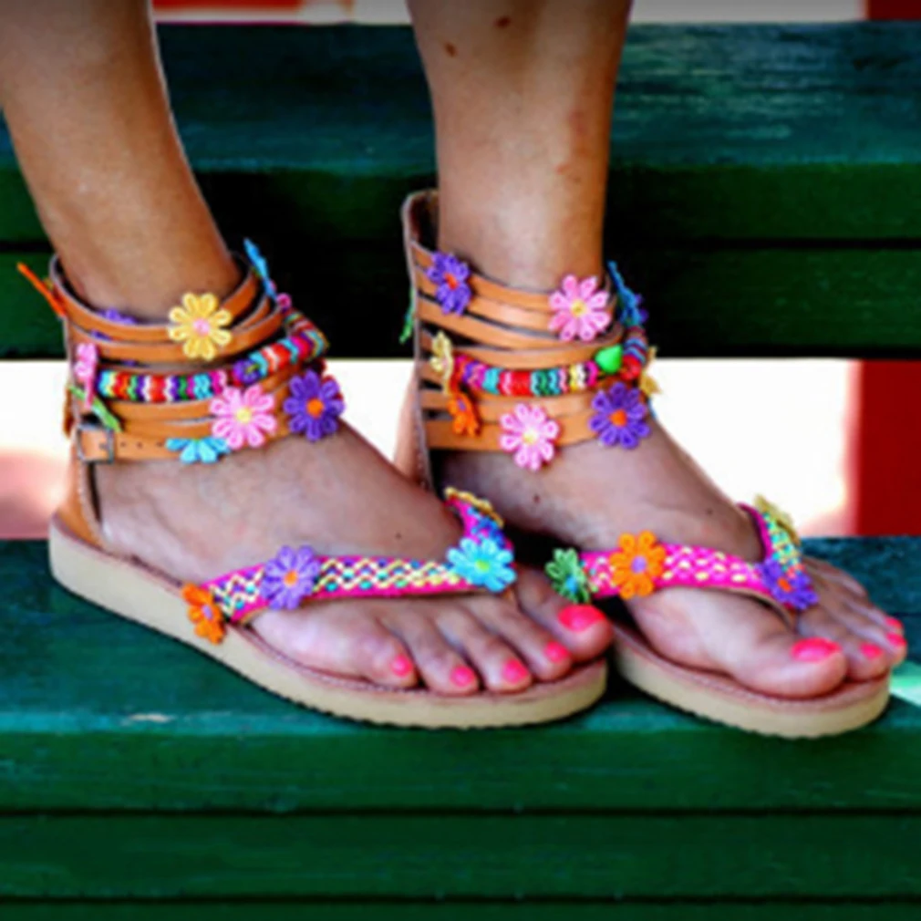 النساء الصنادل بوهيميا الوجه يتخبط الشقق 2019 الصيف المصارع روما أحذية سيدة الكاحل حزام Chaussures فام زهرة Sandalias موهير النساء الصنادل بوهيميا الوجه يتخبط الشقق 2019 الصيف المصارع روما أحذية سيدة الكاحل حزام Chaussures فام زهرة Sandalias موهير