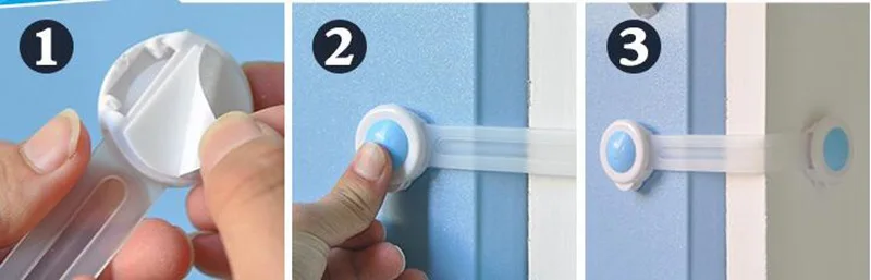 MOTOHOOD Child Lock Protection Of Children Locking Doors For Children's Safety Kids Safety Plastic Lock For Child Baby Drawer   (6)