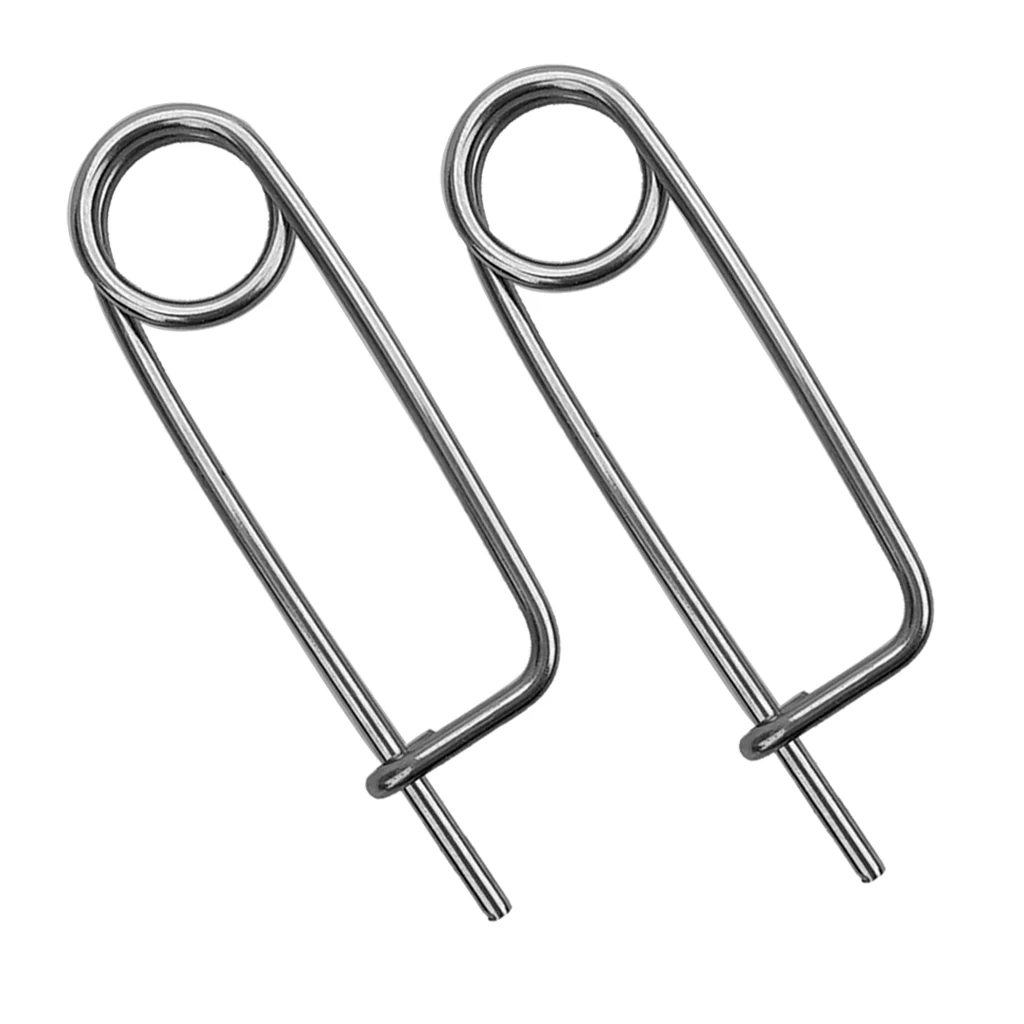 2pcs/Pack Stainless Steel Safety Pin Clip Heavy Hooks for Scuba Diving Kayak Boating Fishing Drifting Accessories