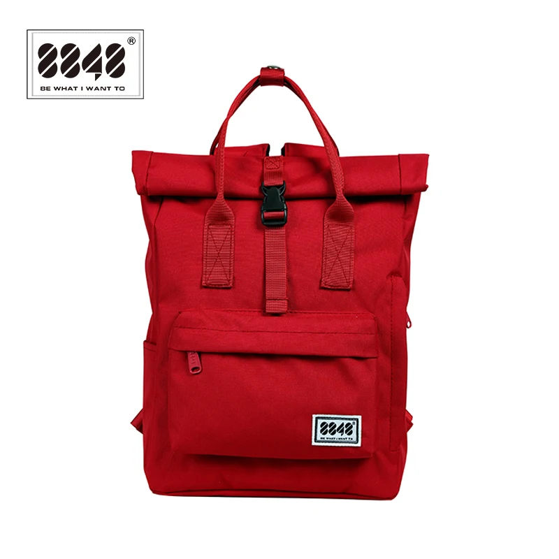 Online 8848 Mochila marca para mujeres, mochilas escolares atractivas para estudiantes, morrales de viaje Oxford para chicas, mochila, bolso rojo, mochila 030 041 011