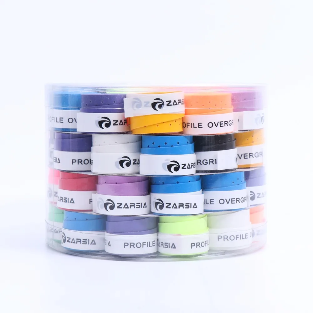 60 pcs ZARSIA تنس مضرب قبضة المضادة للانزلاق العرق مثقب الريشة القبضات مضرب لزج Overgrip فيلم العصابة