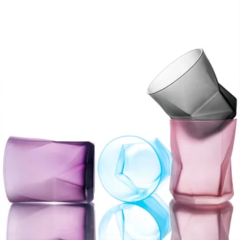 

Geometry Color Glass Cup Whisky Glass Anti-heat Frosted Cup Glassware Glass Cups Drinking Glass Bar Supply New Year Gift