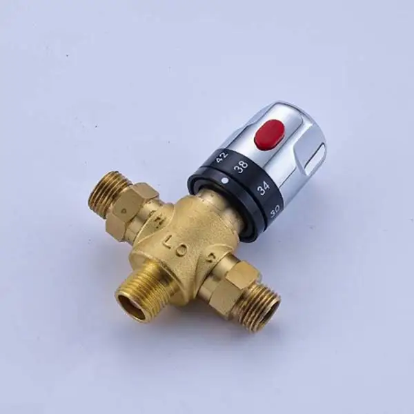 Термостатический смесительный клапан, латунный Смеситель для ванной комнаты, контроль температуры, 3Way G1/2, термостатический клапан для улучшения дома - Цвет: Type A