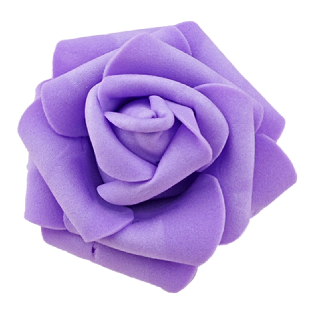 

High Quality 100pcs / bag 6cm Foam Rose Heads Artificial Flower Heads Wedding Decoration(light purple)