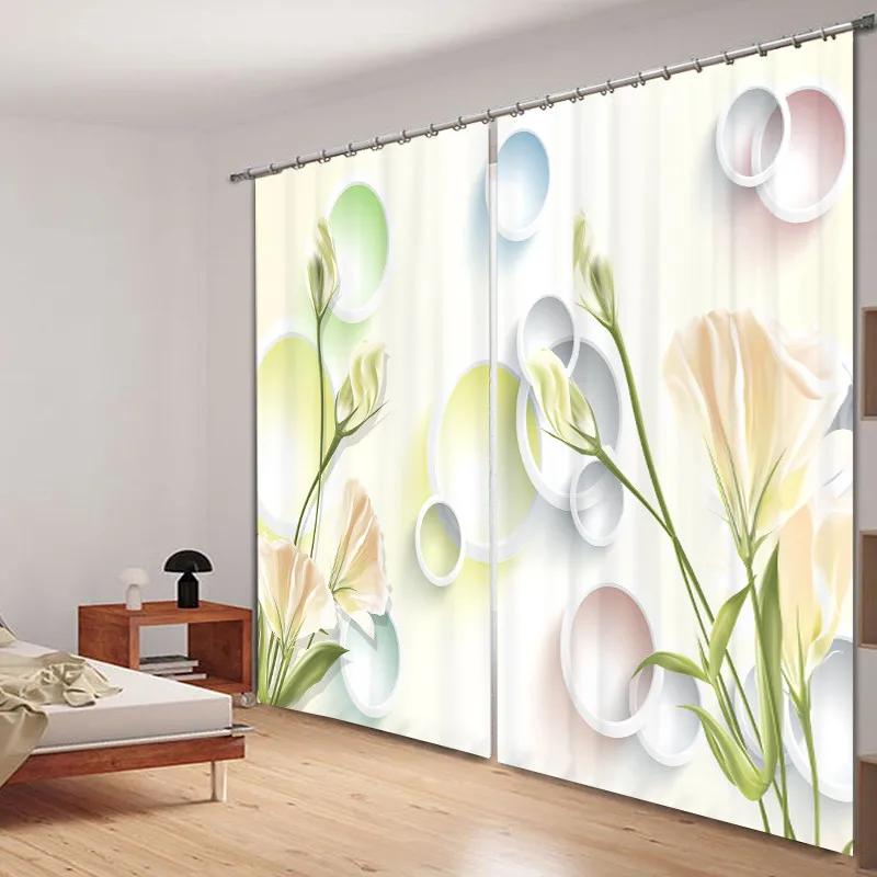 Роскошные 3D затемненные оконные шторы с молью и орхидеей для гостиной, постельные принадлежности, декоративные шторы Cotinas para sala