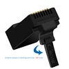 Cncob Cat5E 8P8C Modular cristal conector del Cable Ethernet Plug Crimp red RJ 45 conector negro 30 piezas ► Foto 2/6
