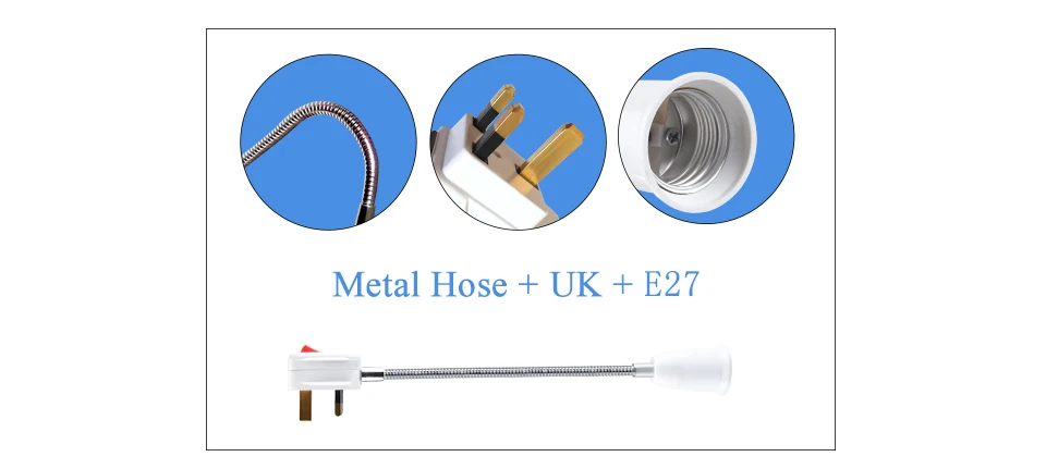 E27 Lamp Base Holder Flexible Extension Converter With OnOff Switch (7)