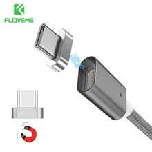 Floveme Магнитная Тип-C кабель для Samsung S8 плюс Xiaomi 5 6 5x 5A Huawei Коврики 9 p9 P10 meizu Pro 7 быстро Зарядное устройство Тип c данных USB