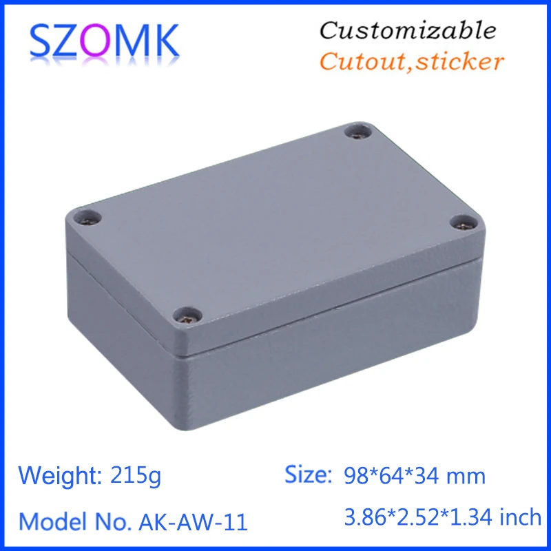 1 piece 98*64*34mm IP66 die casting electronics aluminum amplifier control box waterproof enclosure outlet boxes | Обустройство дома