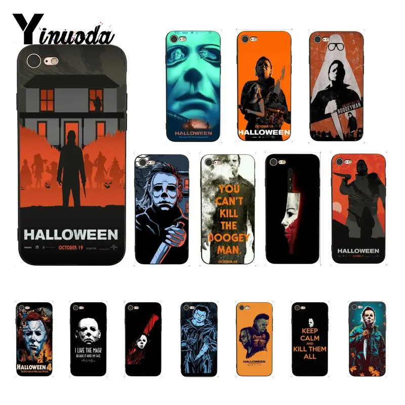 

Yinuoda Michael Myers Halloween 2018 films Soft Silicon black Phone Case for iPhone X XS MAX 6 6S 7 7plus 8 8Plus 5 5S XR