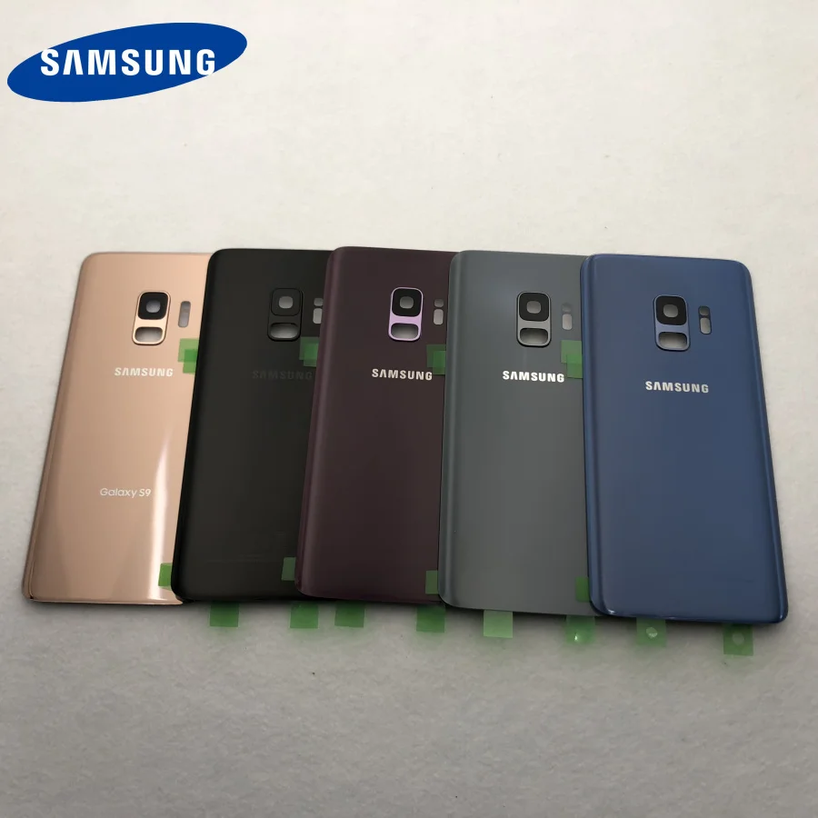 Запасная крышка для Samsung Galaxy S9 G950 Plus G965 + стеклянная аккумулятора корпус двери ЖК