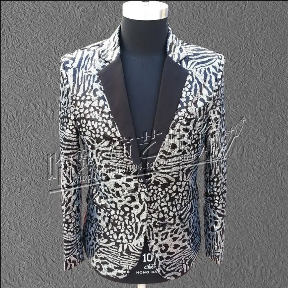 sequin leopard suit
