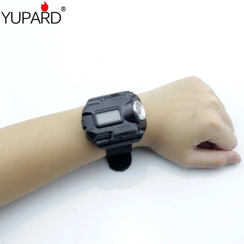 

YUPARD Wrist band lamp Q5 LED beads built-in rechargeable lithium battery flashlight table electronic watch Flashlight outdoor