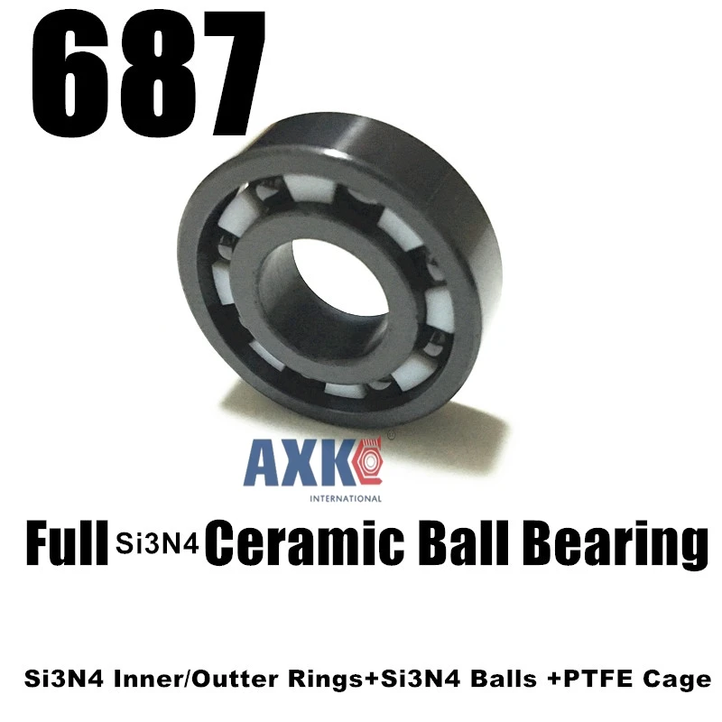 

Time-limited Hot Sale Thrust Bearing Rodamientos Free Shipping 687 Full Si3n4 Ceramic Deep Groove Ball Bearing 7x14x3.5mm