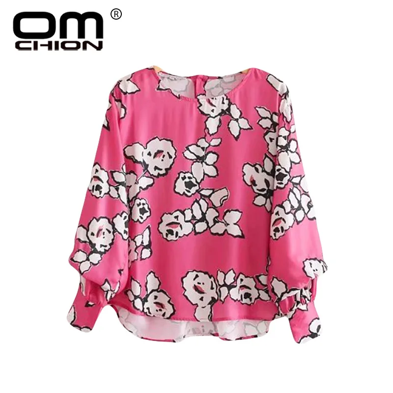 Omchion blusas Mujer de Moda 2018 с длинным рукавом Женская Топы корректирующие и Блузки для малышек o Средства ухода за кожей шеи Цветочный Футболка с