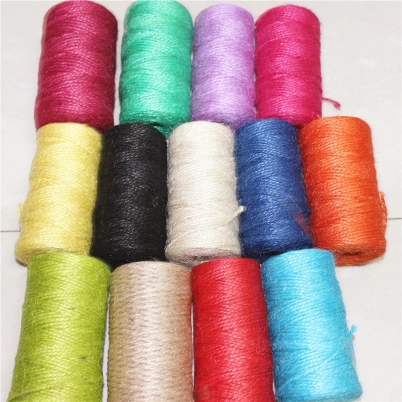 

100m Natural Jute Rope Hemp Twine Burlap String DIY Gift Wrapping Cords Florists Craft Thread Wedding Birthday Party Decoration