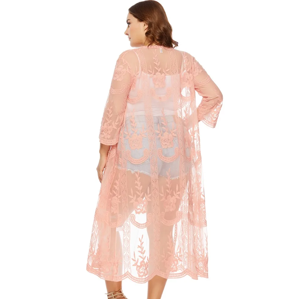 Dropshipping Women High Quality Embroidery Lace Cardigan Long Sleeve Beach Open Kimono Cardigan Long Blouses Tops Dropshipping Women High Quality Embroidery Lace Cardigan Long Sleeve Beach Open Kimono Cardigan Long Blouses Tops
