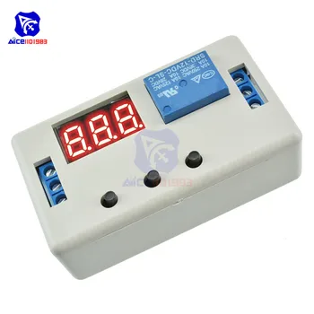 

1 Channel 12V Control Programmable Timer Switch Trigger Cycle Module Digital LED Display Time Delay Relay Module Board With Case