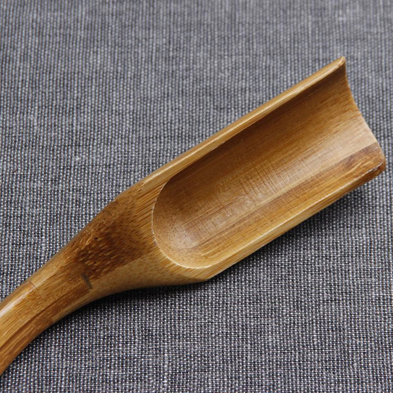1 шт. 18*3 см Bamboo Чай Кофе ложка лопатой Матча порошок Чай ложка совок Китайский кунг-фу инструмент