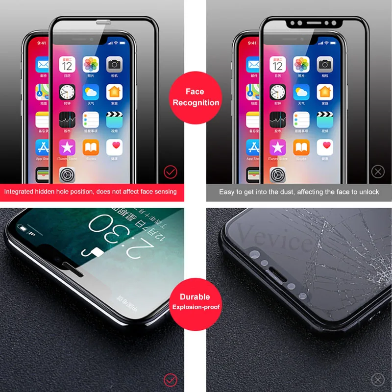 9H закаленное стекло для iPhone 11 12 Pro Max Mini X 7 8 6 6S Plus защита экрана XS XR Противоударная