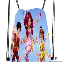 Custom Mia and Cartoon Drawstring Backpack Bag Cute Daypack Kids Satchel Black Back 31x40cm 20180611 02