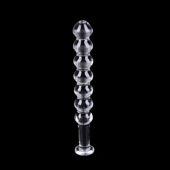 Hot Selling Glass Dildo Artificial Penis Dick Crystal Anal Bead Butt Plug Prostate Massage Masturbate Sex Toy For Adult Women 1