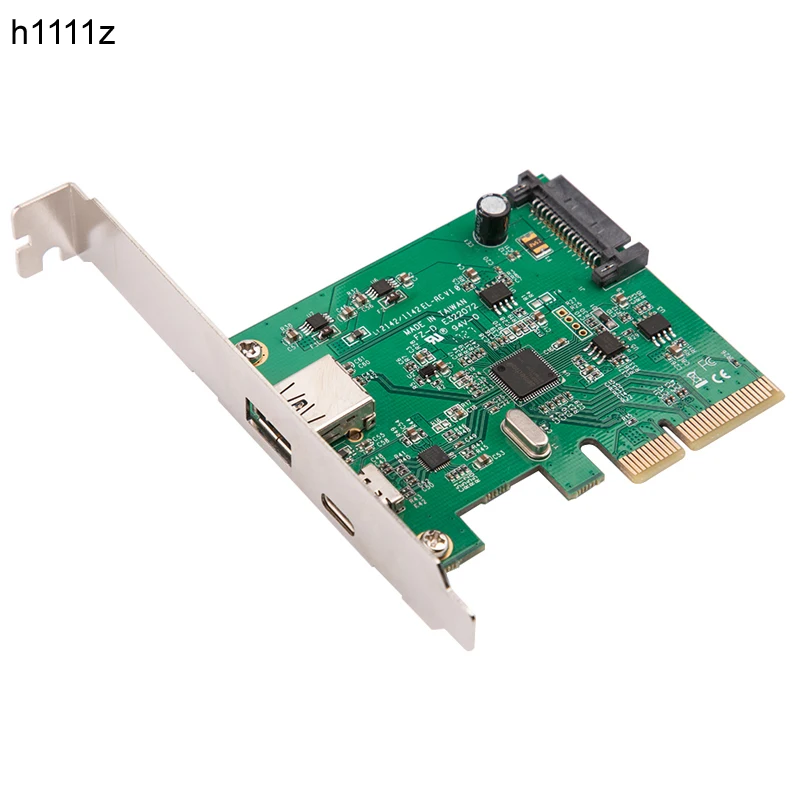 H1111Z PCI Express к USB3.1 USB-C + Type-A карта контроллера хоста до Gen-II 10 Гбит/с повышенной