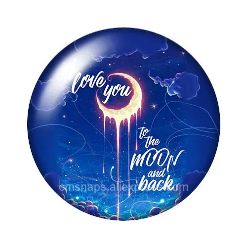 Новинка "I love you to the moon and back" 10 шт. 12 мм/18 мм/20 мм/25 мм круглые фото стеклянные кабошон демонстрационная плоская задняя часть для изготовления - Цвет: ZB1042-C