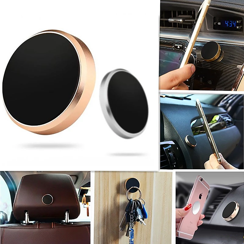 Мини магнитный автомобильный держатель для телефона, универсальный настенный стол, металлический магнит, наклейка для автомобиля, подставка для мобильного телефона, держатель для автомобиля