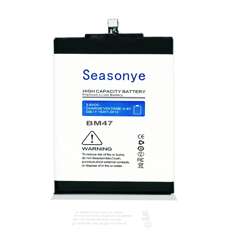 Сменный литий полимерный аккумулятор Seasonye 1x4000 мАч/Втч BM47 / BM 47 для телефона Xiaomi Redmi