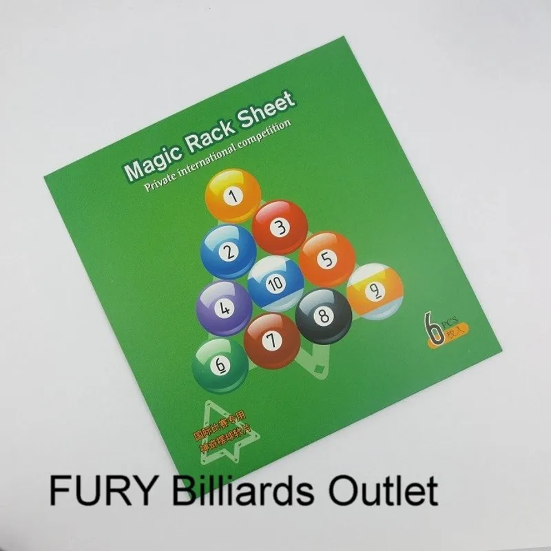 Billiard Ball Magic Rack 6 pcs 9ball / 10 ball visible rack sheet 0.1mm