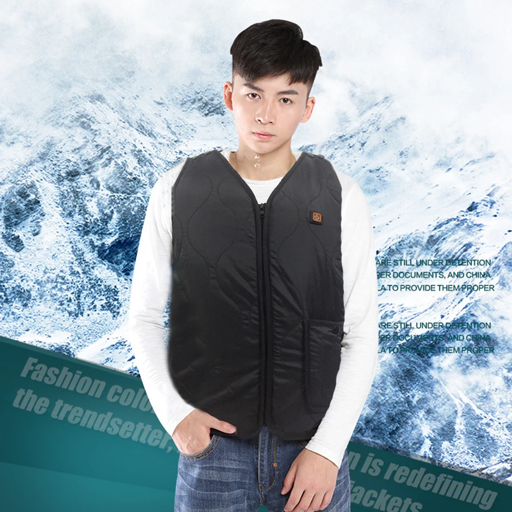 New Arrival Winter Men Electric Heated Vest With 7800mAh Battery