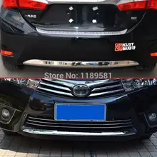 For Toyota Corolla 2014 2015 2016 ABS Chrome Front And Rear Bumper Cover Trim