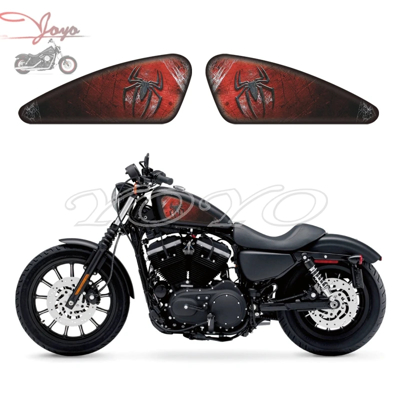 

Spider Logo Graphics Fuel Tank Decals Stickers For Harley Sportster XL 883 1200 X/V/R/N/L/C XR1200 Iron Forty Eight Seventy Two