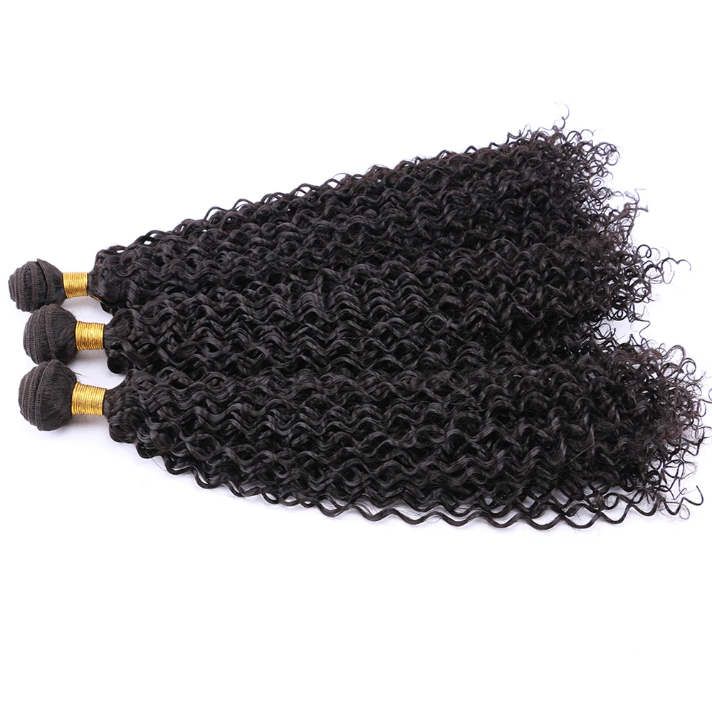 Synthetic kinky curly Hair Weave 100% heat resistant hair bundles 100g/pack Hair Extensions for women
