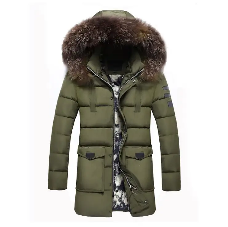 Buy 2017 New Winter Army Green Coats Plus Warm Men