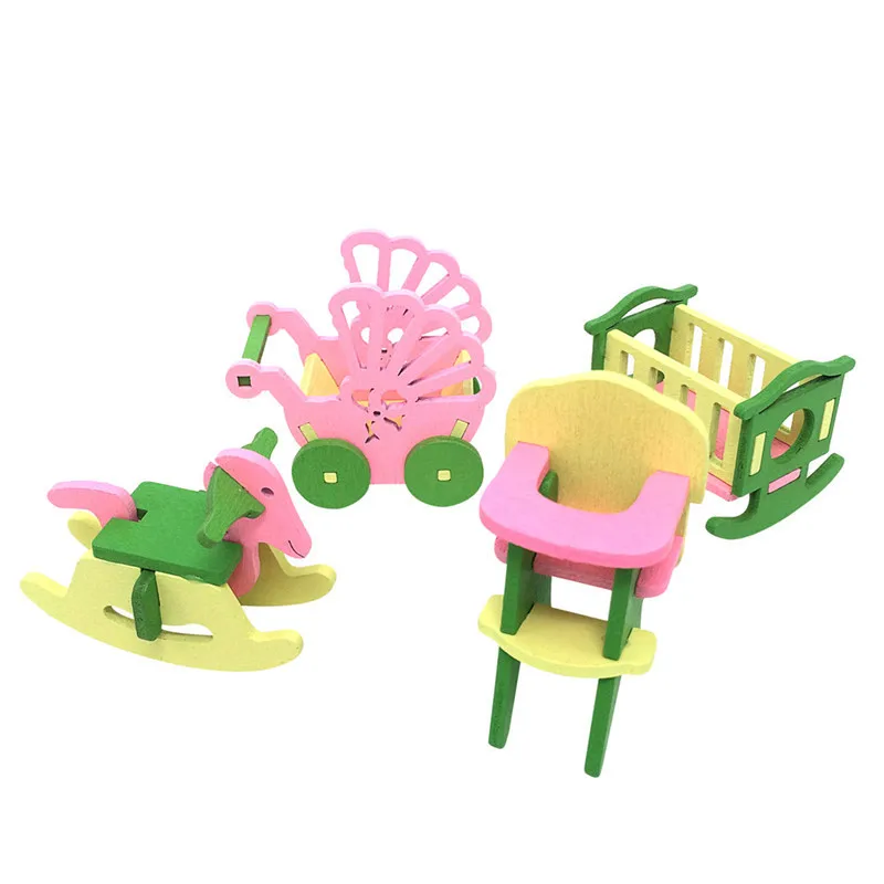 

HOT SALE Baby Wooden Dollhouse Furniture Dolls House Miniature Child Play Toys Gifts #6