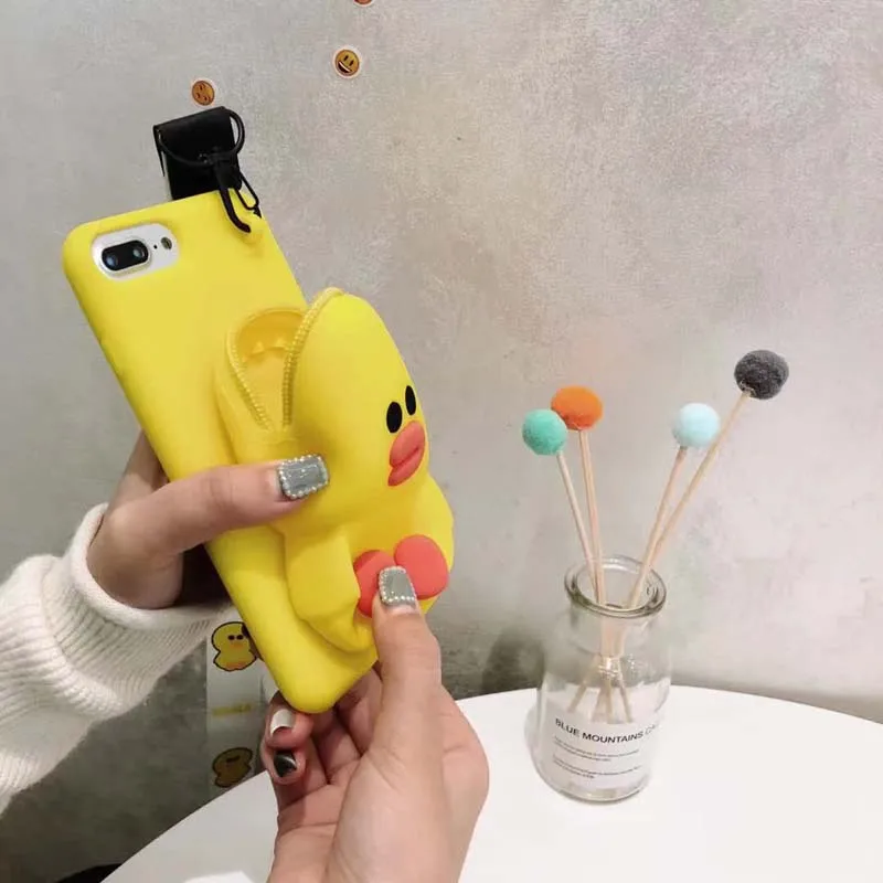 Mixzom милый мультяшный кошелек чехол для телефона iPhone X XR XS Max 7 8 Plus Мягкий
