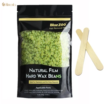 

Hair Removal Wax Beans New No Strip Depilatory Hot Film Hard Wax Beans Pellet Waxing Bikini Hair Removal 250G Green Tea Flavor