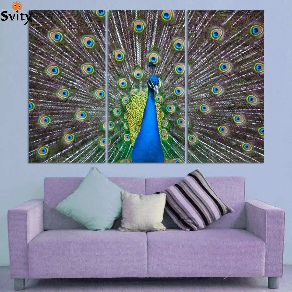 Us 9 25 26 Off Classic Luxury Art Deco Painting Canvas Modern Canvas Picture Peacock Painting Home Decoration Bedroom Framed Canvas Painting In
