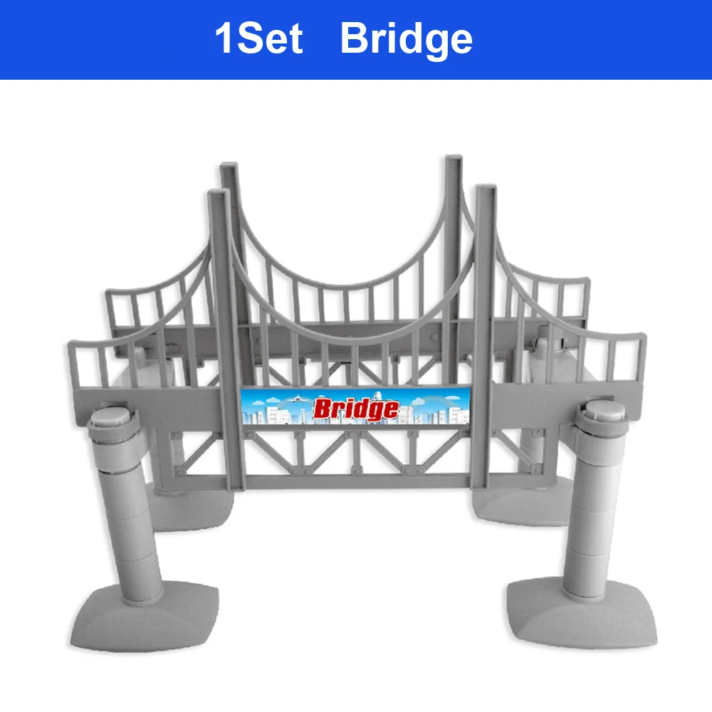 5,5 см DIY гоночный трек игрушка универсальные аксессуары для волшебной дорожки обучающая вагонка игрушка для трека для детей Подарки - Цвет: 1set bridge