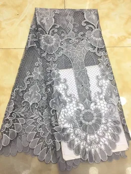 

Nigerian french net Lace Jolin-10.917 Embroidered Cord Lace Fabric with full beads for bridal dress