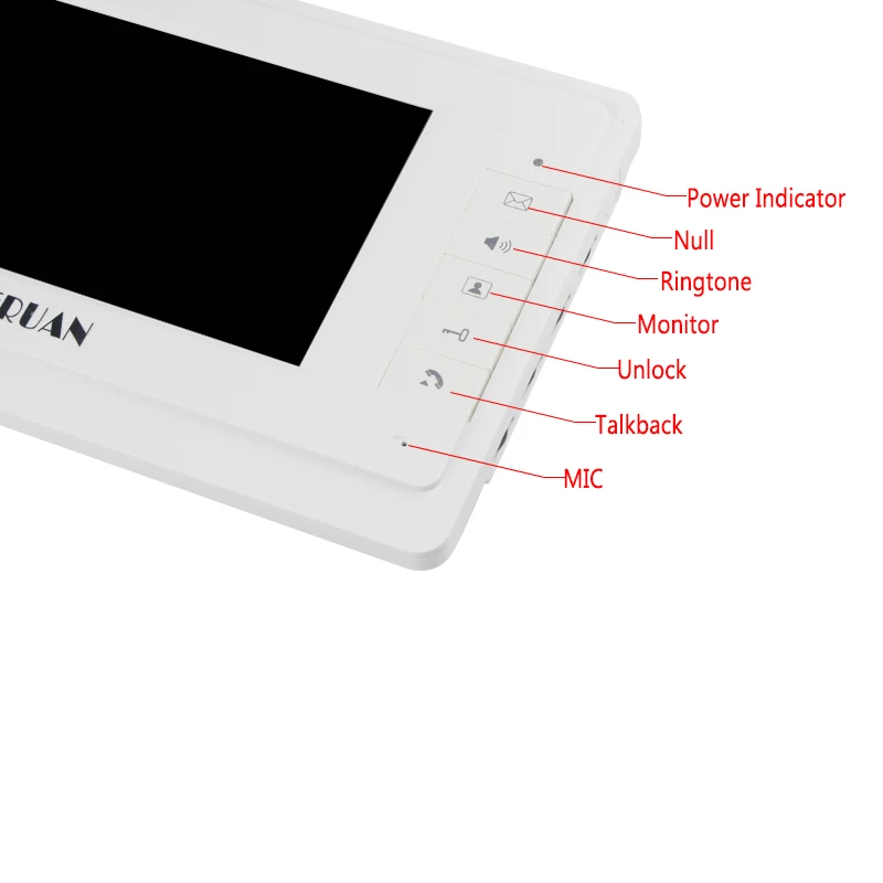 JERUAN 7 дюймов видео домофон комплект белый монитор 700TVL RFID камера доступа 180 кг магнитный замок