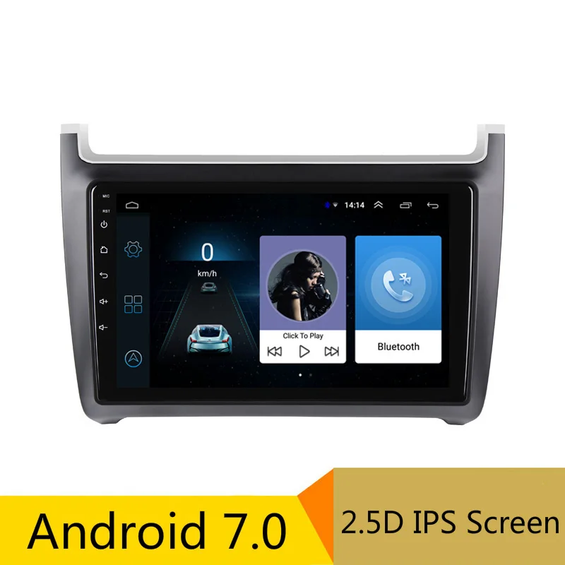 

10" 2.5D IPS Android 7.0 Car DVD Multimedia Player GPS For Volkswagen vw polo 2011 2012 2013-16 audio radio stereo navigation
