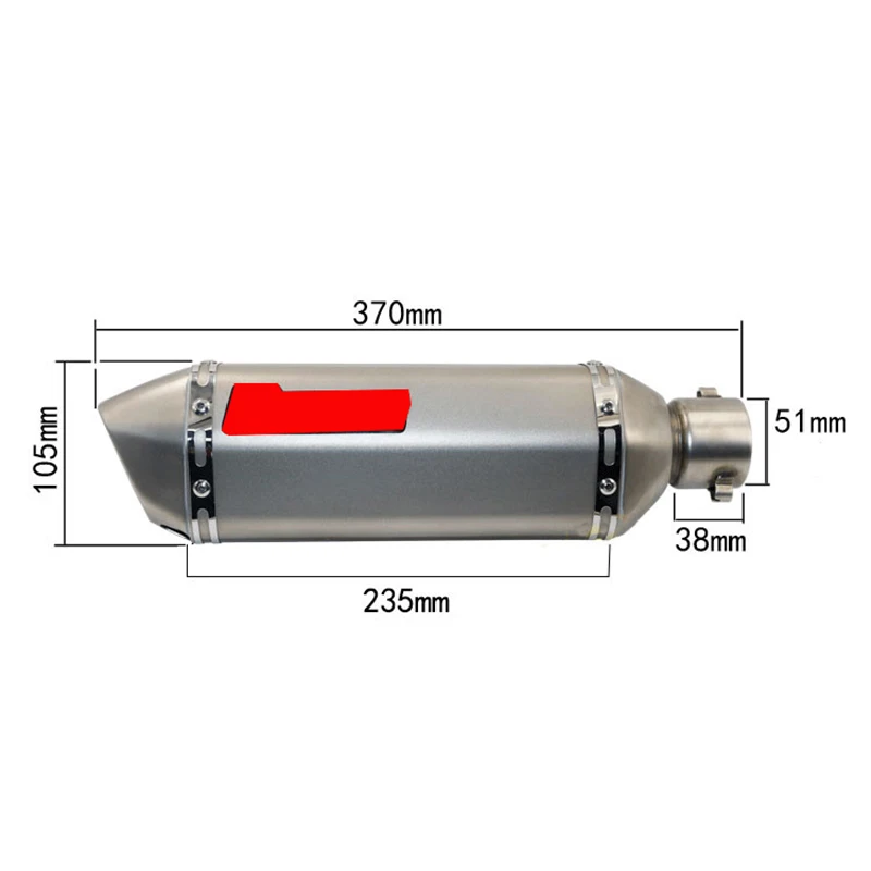 38-51 мм универсальный глушитель выхлопной трубы мотоцикла наконечник трубы со съемным дБ убийца скольжения на для GSXR750 CBR300 Z250SL/350
